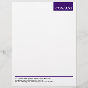 En-tête De Lettre Customisable Balise supérieure - Violet profond