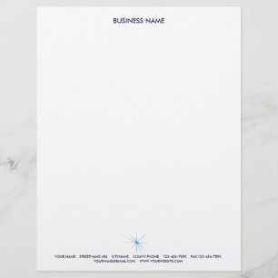 EN-TÊTE DE LETTRE CUSTOMISABLE BLEU DE L'EN-TÊTE DE LETTRE STAR6