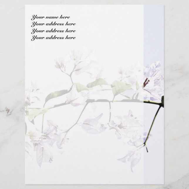 En-tête De Lettre Customisable Bougainvillea (Devant)