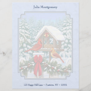 En-tête De Lettre Customisable Cardinal Feast Blue