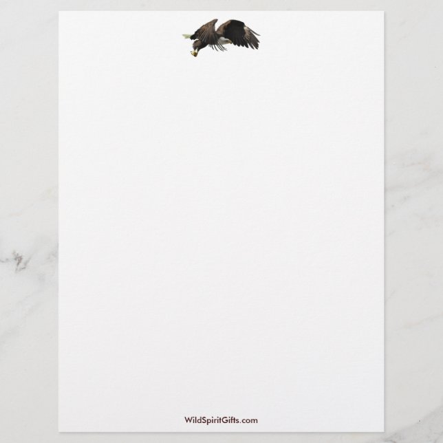En-tête De Lettre Customisable Cool Bald Eagle Wildlife Collection (Devant)