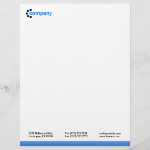 En-tête De Lettre Customisable Dégradé bleu en bas