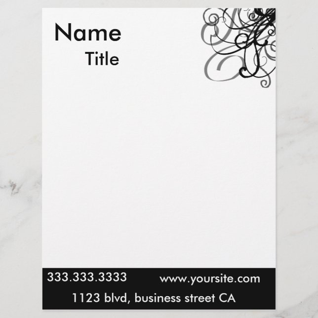 En-tête De Lettre Customisable en-têtes élégants (Devant)