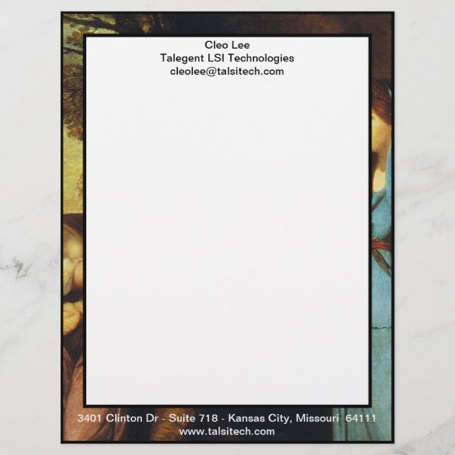 En-tête De Lettre Customisable Entre Tragédie Et Comédie - David Garrick (Devant)