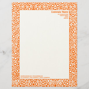 En-tête De Lettre Customisable ET Circuity - Orange (sur papier "Felt")