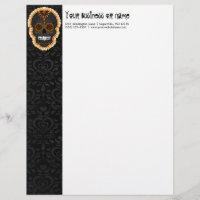 Feliz Muertos - Tête de lettre à crâne de sucre pe