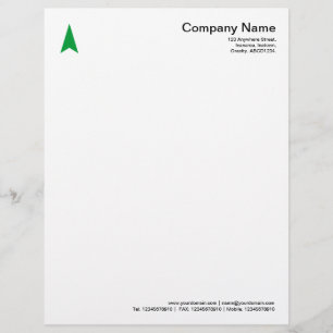 En-tête De Lettre Customisable Flèche fine - Vert herbe