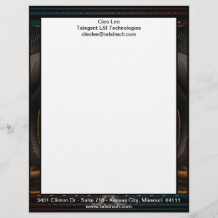 En-tête De Lettre Customisable Imperial View Fractal Art Letterhead