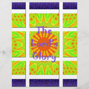 En-tête De Lettre Customisable La Gloire du Seigneur : Beau art coloré extraordin