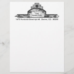 En-tête De Lettre Customisable le hamilton