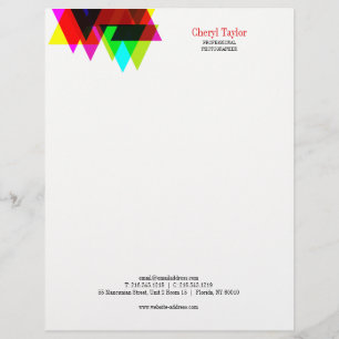 En-tête De Lettre Customisable Logo Artistique Géométrique Moderne Professionnel