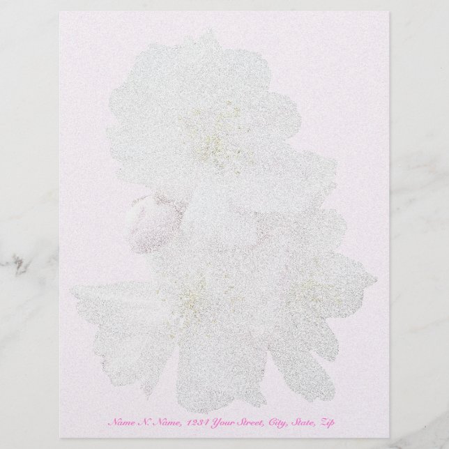 En-tête De Lettre Customisable Papeterie en-tête Cerise Fleurs (Devant)