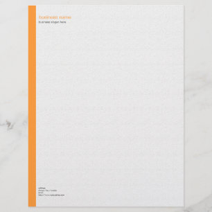 En-tête De Lettre Customisable Rayure orange simple moderne élégante simple sur