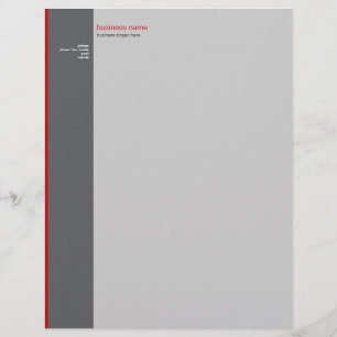 En-tête De Lettre Customisable Rayure rouge simple moderne élégante simple