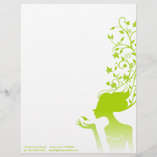 En-tête De Lettre Customisable sucre vert
