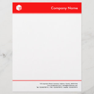 En-tête De Lettre Customisable Tête et pied - Rouge