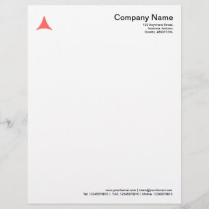 En-tête De Lettre Customisable Triangle incurvé - Rose Tropical
