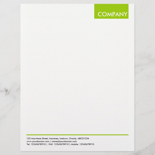 En-tête De Lettre Customisée Balise supérieure - Martian Green (Devant)