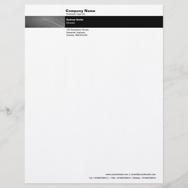 En-tête De Lettre Customisée Bande Photo - Anneaux (Devant)