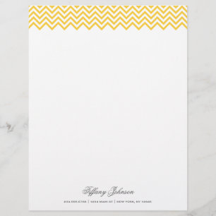 En-tête De Lettre Customisée Bordure moderne jaune Chevron