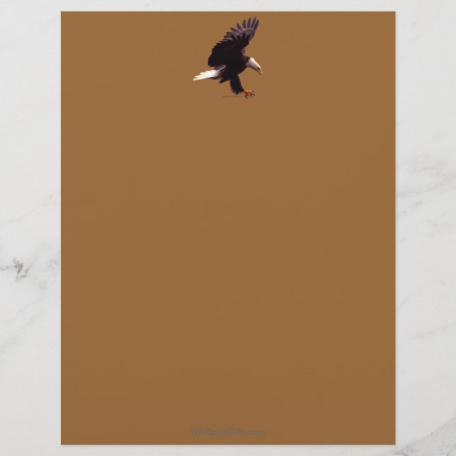 En-tête De Lettre Customisée Cool Bald Eagle Wildlife Collection (Devant)