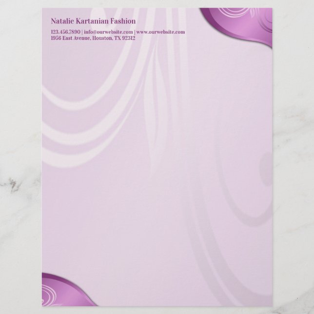 En-tête De Lettre Customisée En-tête Floral (Devant)