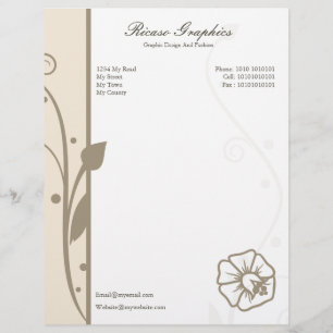 En-tête De Lettre Customisée Jardin fleuri