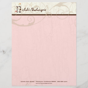 En-tête De Lettre Customisée Lettre N Cupcake Business en-tête