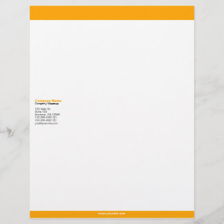 En-tête De Lettre Customisée L'orange barre l'en-tête de lettre