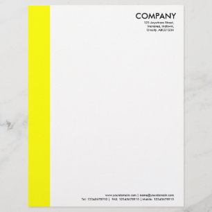 En-tête De Lettre Customisée Marge de couleur - Jaune
