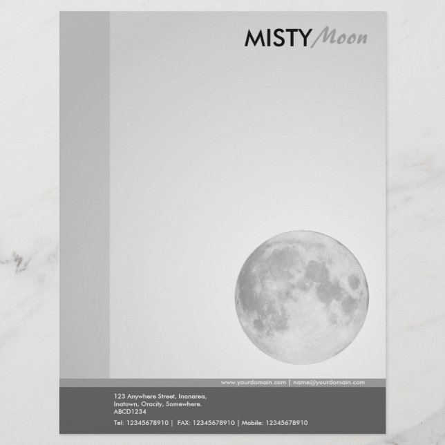 En-tête De Lettre Customisée Misty Moon (Devant)