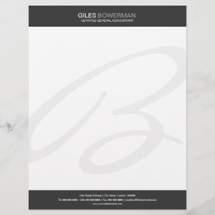 En-tête De Lettre Customisée Monogramme moderne et élégant