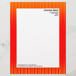En-tête De Lettre Customisée Rayons - Rouge et Jaune