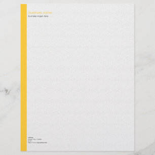 En-tête De Lettre Customisée Rayure jaune simple moderne élégante simple sur le
