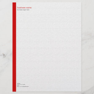 En-tête De Lettre Customisée Rayure rouge simple moderne élégante simple sur le