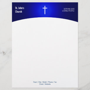 En-tête De Lettre Customisée Symbole croisé religieux chrétien