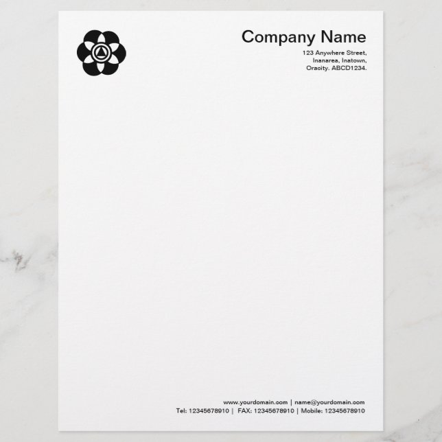 En-tête De Lettre Customisée Symbole du cercle de culture 02 - Noir (Devant)