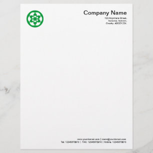 En-tête De Lettre Customisée Symbole du cercle de culture - Vert herbe