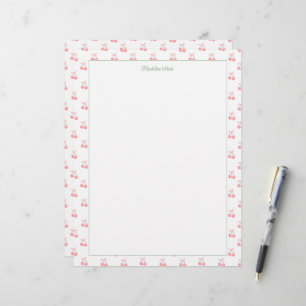 En-tête De Lettre Cute Tendance Cerises Personnalisées