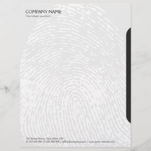 En-tête de lettre d'affaires d'empreinte digitale
