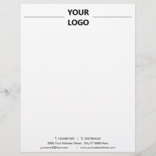 En-tête de lettre d'affaires design moderne avec l