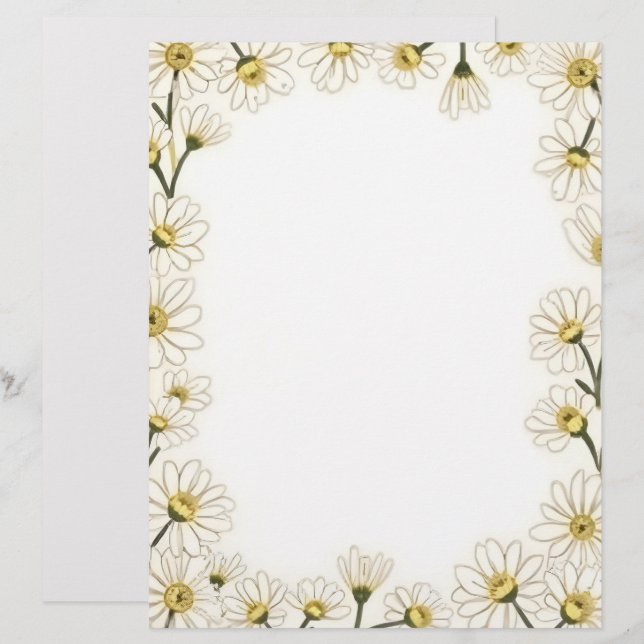 En-tête De Lettre Daisy Chain Stationery Paper (Devant / Derrière)