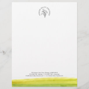 En-tête de lettre d'aquarelle d'établissement