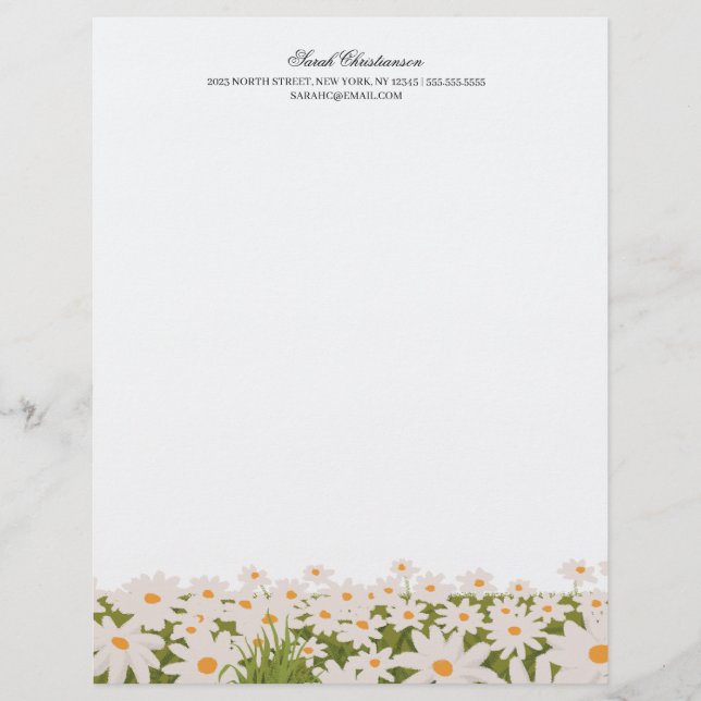 En-tête de lettre de campagne marguerite tradition (Devant)