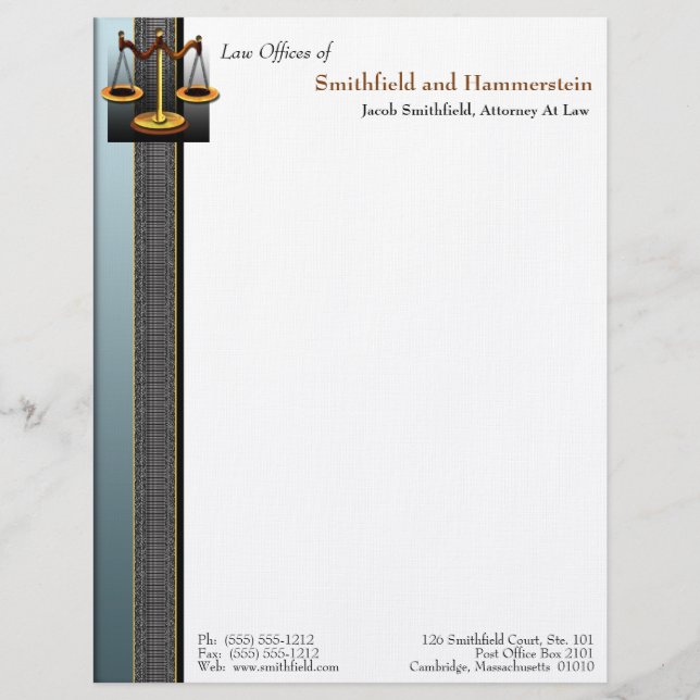 En-tête de lettre de mandataire d'élégance (Devant)