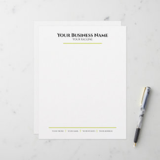 En-tête de lettre de style minimaliste blanc pour