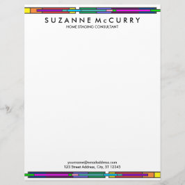 En-tête De Lettre Design en verre coloré