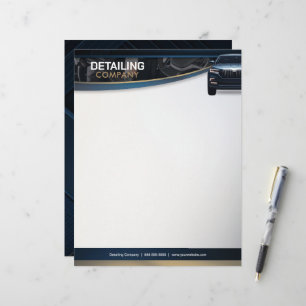 En-tête De Lettre Détail du véhicule Services de nettoyage automat