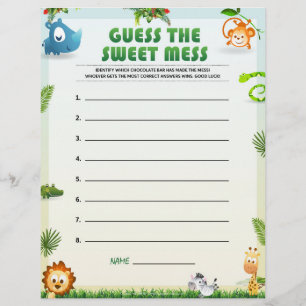 En-tête De Lettre Devinez La Douce Mess [Thème animal]