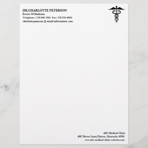 En-tête De Lettre Docteur simple moderne